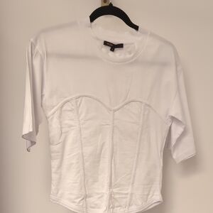 Maje White Short Sleeve Top